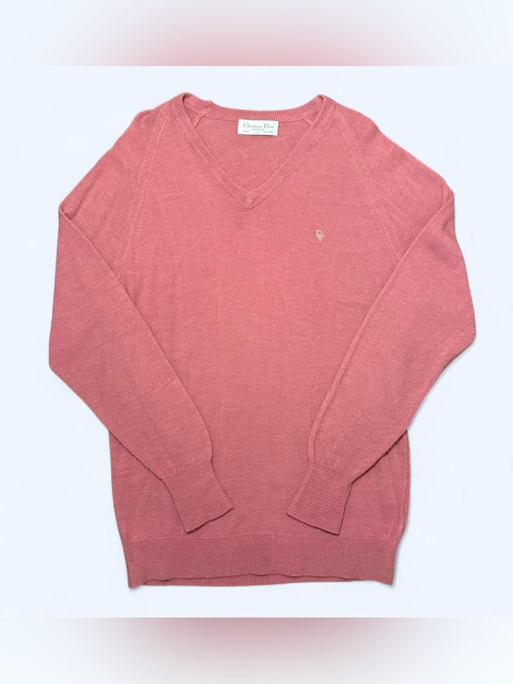 Dior Men's V-Neck Sweater in Rose